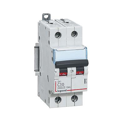 [EGUI366] Disjoncteur modulaire DX3 2P C10 6000A-10KA vis-vis 407782