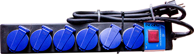 [ELC082] BLOC MULTPRISE ETANCHE 6PRISE IP44 SO-116  2100104003 (DSTK)