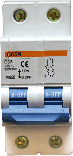 [ELD006] Disjoncteur YC65N-2P 63A ME61006 (DSTK -40%)