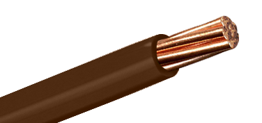 [ELF151] FIL ISOLE RIGIDE 0.75KV 1CX6MM2  C2PVC-70ø MARRON  /M DUCAB
