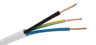 [ELF180] CABLE VGV SOUPLE 0.5KV 3CX1.5MM2  CI5 PVC-70ø BLANC B/N/V.J 50525-2-11 /M DUCAB
