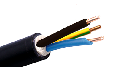[ELF185] CABLE 1KV 3C X1.5MM2 CI1 /XLPE PVC NOIRE IEC 60502-1  /M DUCAB