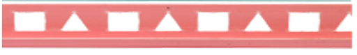[CAA085] BAGUETTE D'ANGLE PVC 12mm ROSE CLAIRE 2,45m DY014 (dstk) (-90%)