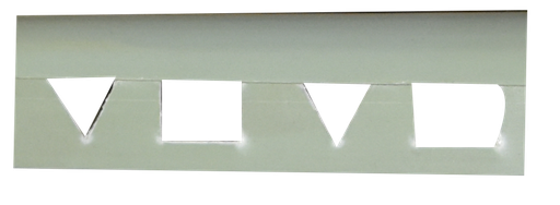 [CAA103] BAGUETTE D'ANGLE PVC 12mm 2,45m VERT CLAIRE DY003 (dstk) (-90%)