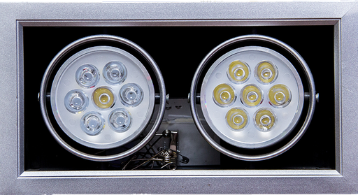 [ELL133] Projecteur encastre LED CE AC 85-265V/50Hz 1120lm 2 x w 120W 3000K (7x1) 1050203156 (DSTK -40%)
