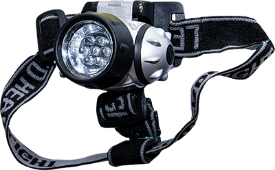 [ELL346] LAMPE FRONTALE LED IP44 7-LED, 20 lm, 15000 mcd, 10000 K 1050203707