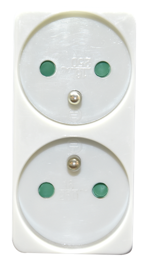 [ELP040] Prise multiple 2 sockets Max 3 500W 2100101081 (DSTK -40%)