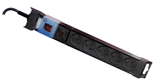 [ELP089] Bloc multiprise H05VV-F 3g 1.5 mm2 x 1.5m 2P+T 16 A IP20 5PRISES 2100101045