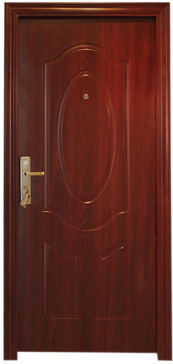 [POM019] PORTE MET OUVERTURE DROITE EXT MARRON 2050X960mm JC-S6032  U986170