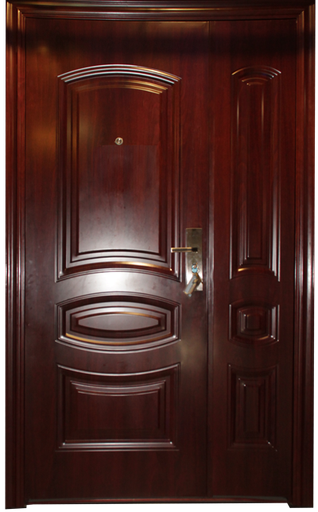 [POM028] PORTE MET OUVERTURE GAUCHE EXT MARRON 2050x1200 6045  U986149
