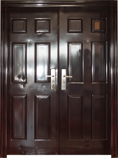 [POM147] PORTE MET OUVERTURE GAUCHE  EXT MARRON 2050X1500mm JC-S6019 U986208