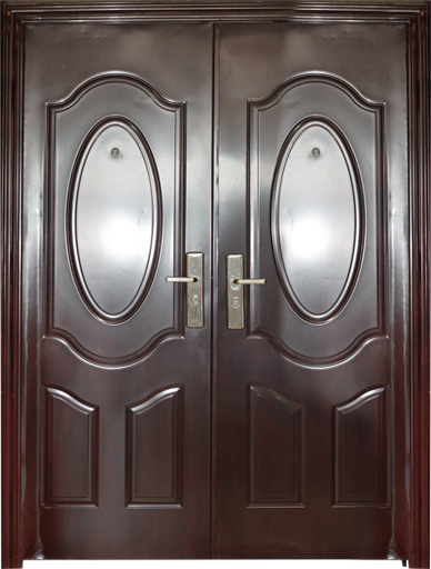 [POM152] PORTE MET OUVERTURE DROITE  INT MARRON 2050X1500mm JC-S6032 U986213