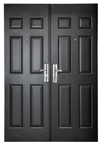 [POM201] PORTE MET OUVERTURE DROITE EXT NOIR 2050x1500 mm JC-S6019 U986263