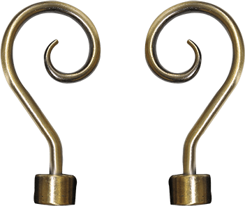 [QUA003] ACCESSOIRE POUR RIDEAU 16/19MM BRONZE 1030302003 PAIR