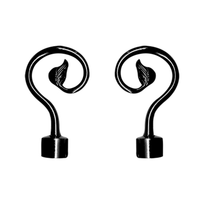 [QUA049] ACCESSOIRE POUR RIDEAU 16/19MM NOIRE 1030302049 PAIR