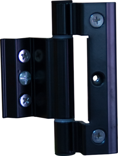 [QUE376] PAUMELLE DE PORTE EN ALU NOIR L. 100 x l. 22.5 mm1031001018