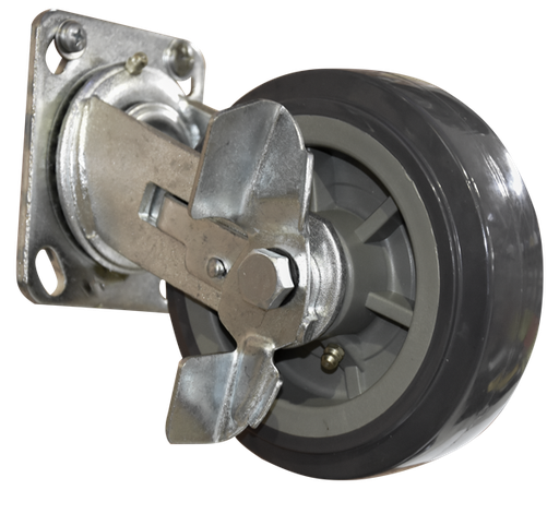 [QUG3036]  ROULETTE PIVOTANTE A FREIN D150MM PLATINE 114X98MM MAXI 350KG 2091302039