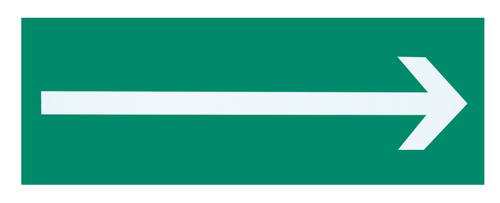 [QUS330] PANNEAU INDICATION DE SORTIE FLECHE  330 x 75 mm 1050118009 -25%