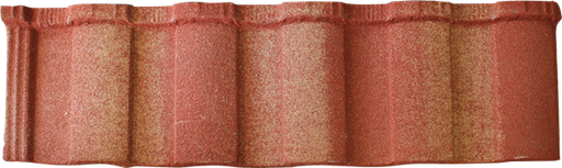 [QUT167] TOLE EN ACIER ROUGE REVETUE DE PIERRE L1290Xl368X0,35MM(TLCR)