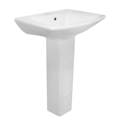 [SNL274] LAVABO AVEC COLONNE BLANC 610X485X225MM  DP818B  AQUA