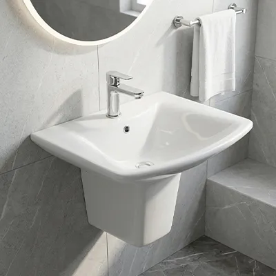 [SNL275] LAVABO SUSPENDU BLANC(Avec accessoire) 60CM*49CM DP818C AQUA