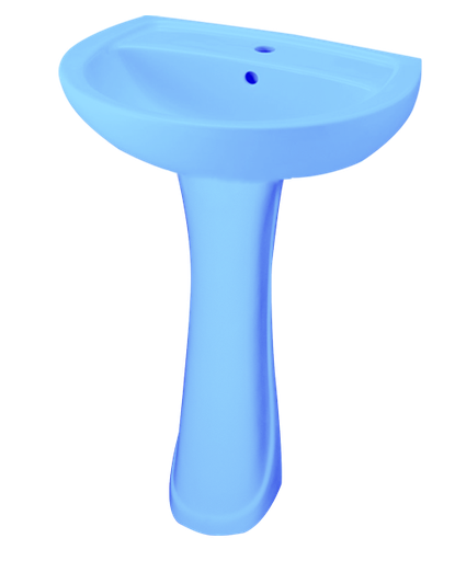[SNL312] Lavabo avec colonne 62x52cm DP803 blue aqua