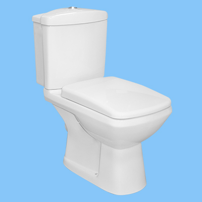 [SNW011] WC ANGLAISE COMPLET HORIZ D/P DF132P BLANCHE AQUA