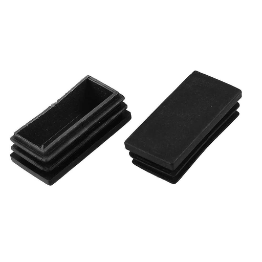 [QUE404] EMBOUT DE JAMBE EN CAOUTHOUT RECTANGLE NOIR 15x30mm 2090905026 DSTK(40)