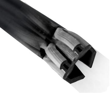 [QUG2434] JOINT  PVC NOIRE POUR FENETRE ET PORTE ALU  ≈230M  10KGS  1031001024 (DSTK)(40)