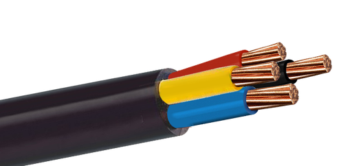 [ELF338] Cable 1kv 4c 25mm2 (cl2) Xlpe/pvc noire Iec 60502-1 /m Ducab