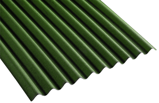 [QUT174] TOLE BITUMINEE VERT  2000X1000X3MM AVEC 12PCES POINTE ET CAPUCHON (TURQUIE)