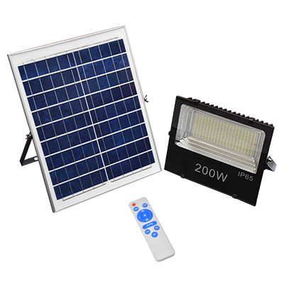 [ELT1202*] PROJECTEUR LED  SOLAIRE CE  200W 6000K IP65 1600LM  30000h AVEC COMMANDE EKO  1050203668