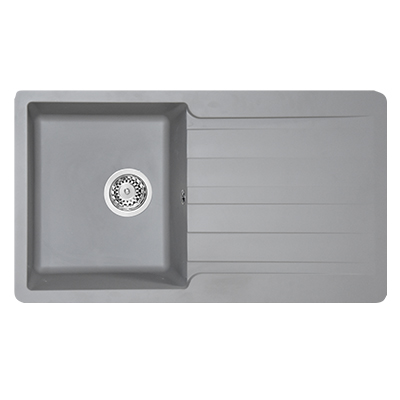 [ADE086] EVIER RESINE  SIERRA 1C1E  GRIS PLATINIUM C/POLY 11191017