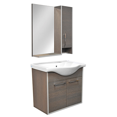 [SNL402] LAVABO MEUBLE +MIROIR LUNA 65 CM GREY  90- 988(CLK)TURQUIE 3 ELMTS