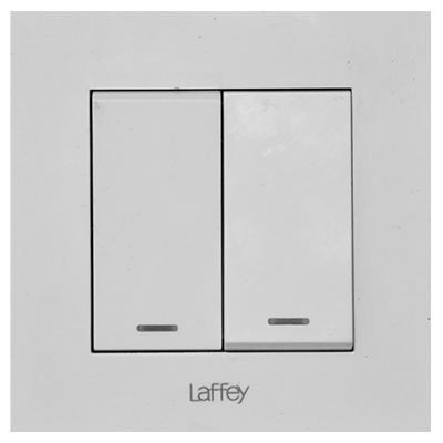[ELI202] INTERRUPTEURS MARQUE LAFFAY (BLANC) DOUBLE (VA ET VIENT) 2.L. 801.0100.00 (SF)