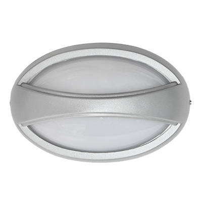 [ELT1431] APPLIQUE   LED GRIS   ETANCHE OVAL 1W  L182xW122xH82mm XH1032S