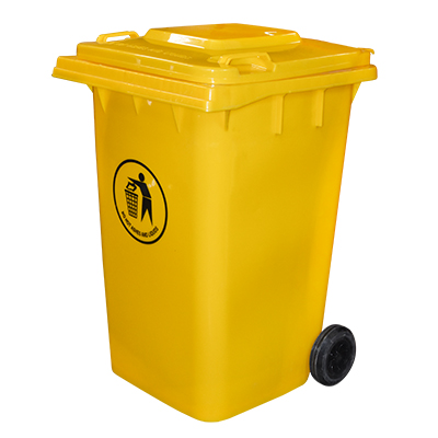 [QUG2589] POUBELLE PLASTIQUE 360L JAUNE  Yellow