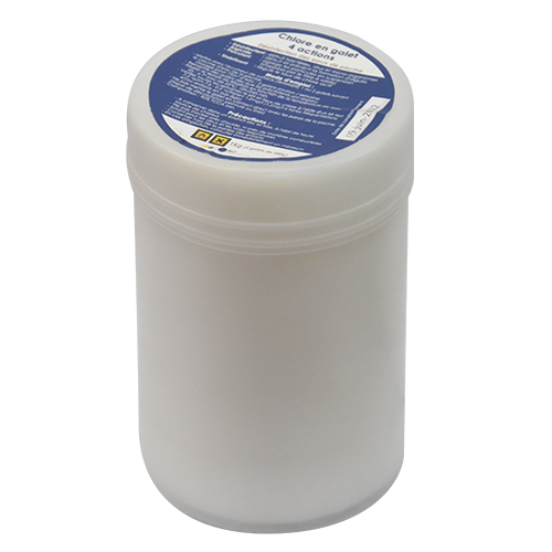 [PSC163] CHLORE EN GALET LENT 4 ACTIONS DE 200G -1KG (5GALETS) PRIX NET  (LC)