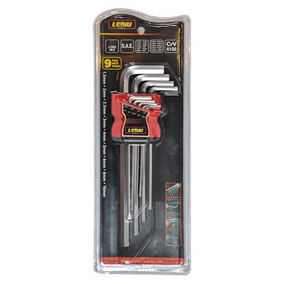 [QUG3102] JEU DE 9 CLES A HEXAGONALE PLIANTES LONGEUR  STANDART Standard length(1,5-2-2,5-3-4-5-6-8-10MM) (ZLTLQ)