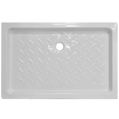 [ADC733] RECEVEUR DE DOUCHE PORCELAINE RECTANGLE  L. 1200 x W. 800 x H. 100 mm Ø65 mmBLANCHE 1010104038