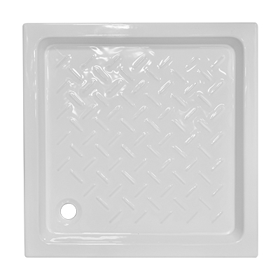 [ADC734] RECEVEUR DE DOUCHE PORCELAINE CARREE  L. 900 x W. 900 x H. 100 mm Ø65 mmBLANCHE 2030504028 = 1010104028