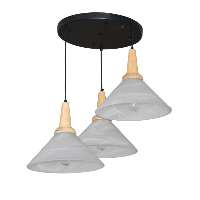 [ELT1633] LAMPE SUSPENDU,400x280mm MMD6405-3 AVEC 4W E27 2700K 220V-240V (RITL)