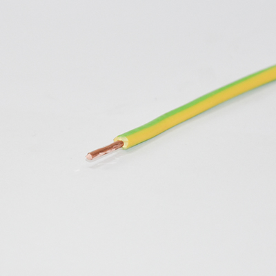 [ELF435] FIL ISOLE RIGIDE HO7VU  1,5MM VERT/JAUNE (CKR)  /M