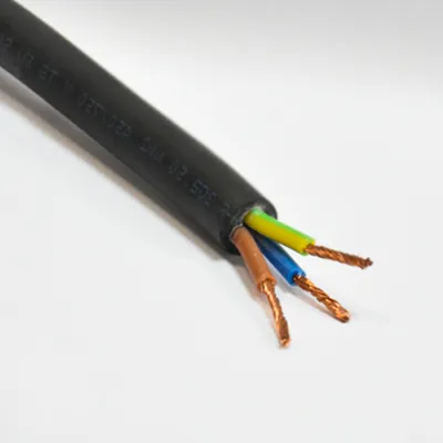 [ELF535] Cable industriel flexible noir 300/400V 3G2,5mm² H07RNF (B-MR-V/J) (VTN) turquie RLX 100M