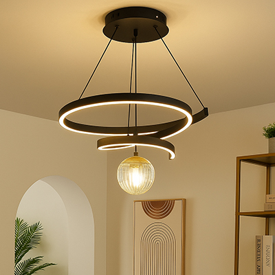 [ELT1870] Lustre LED 86W 3 couleurs suspendu 8487-1