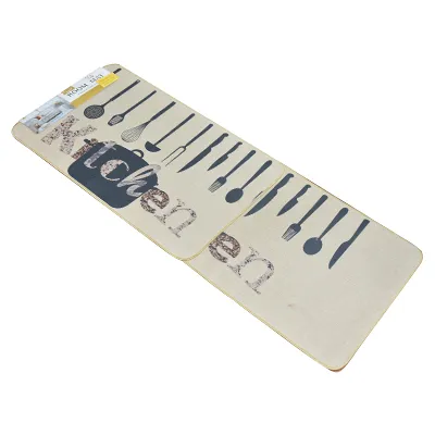 [ADC837] TAPIS DE CUISINE 45X75 + 45X120 CM B1009-64 (KITCHEN)