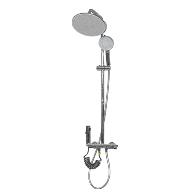 [ADC871] ENSEMBLE BARRE DE DOUCHE 200002 en laiton Avec douchette ABS   + flexible 1,5 m2110202438(-15%)
