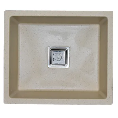 [ADC883] EVIER QUARTZ SIMPLE BAC G-C IVORY  AVEC ACCESSOIRES  (UE