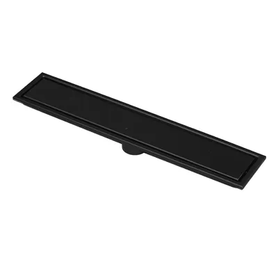 [SNA359] Caniveau de douche invisible rectangulaire L 50 X L 10cm sortie verticale Ø42 mm noir INOX SS304 1010108047