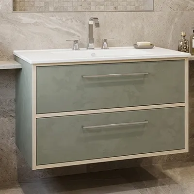 [SNE086] LAVABO MEUBLE VERDE NAMIBIA 80CM 11124+2171 SANS MIROIR (RANDAL)